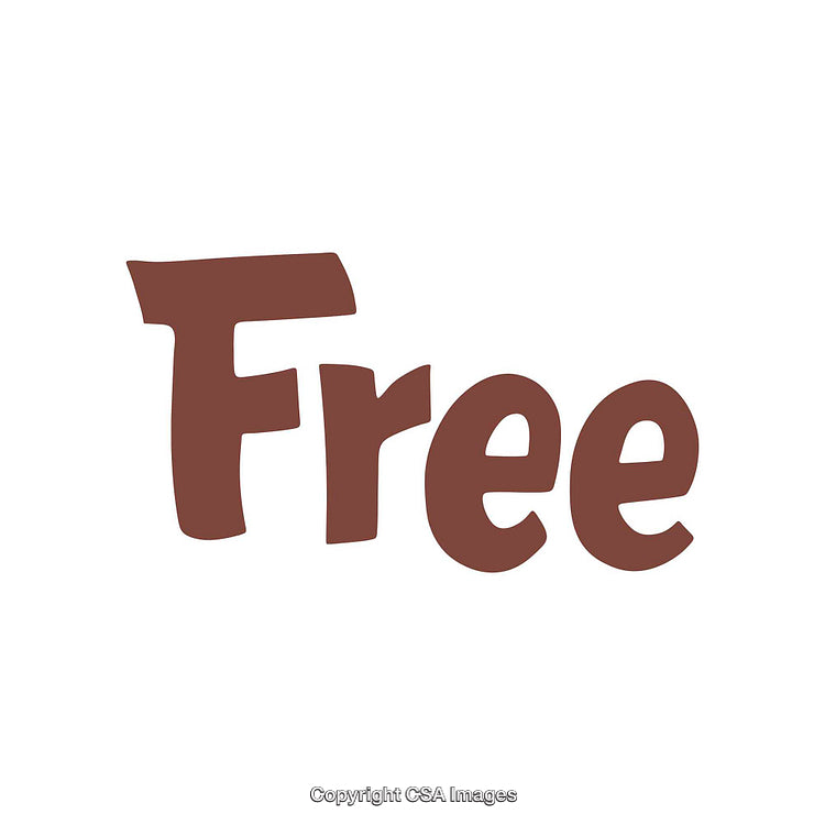 Simple Bold Text Highlighting the Word "Free" in Brown