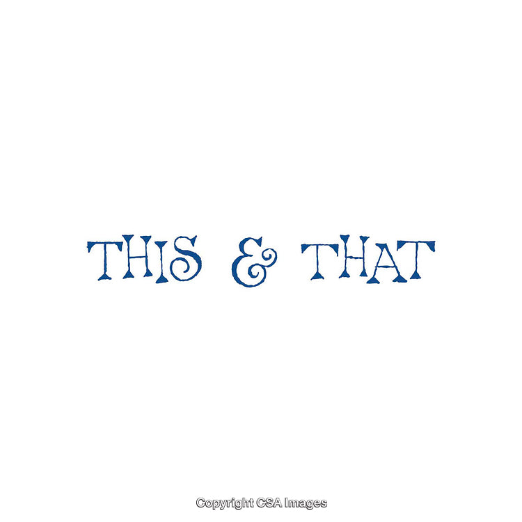 Elegant Typography Displaying the Words 'This & That' in Blue