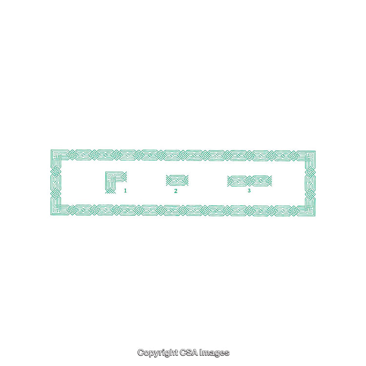 Elegant Geometric Frame With Intricate Patterns and Numbered Design Layers