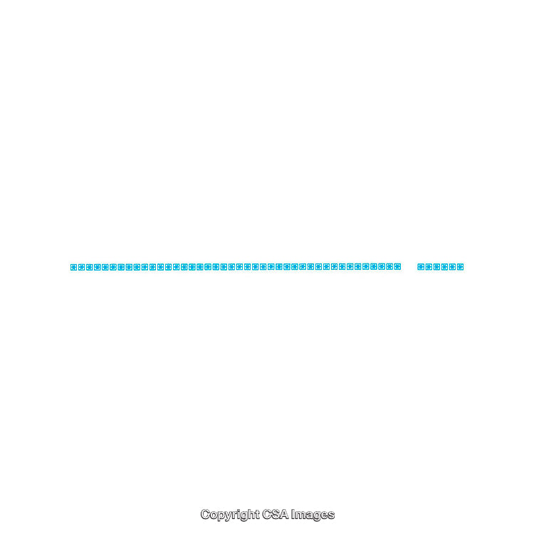 Stretch of Iconic Blue and White Repeated Symbols on a Clean White Background