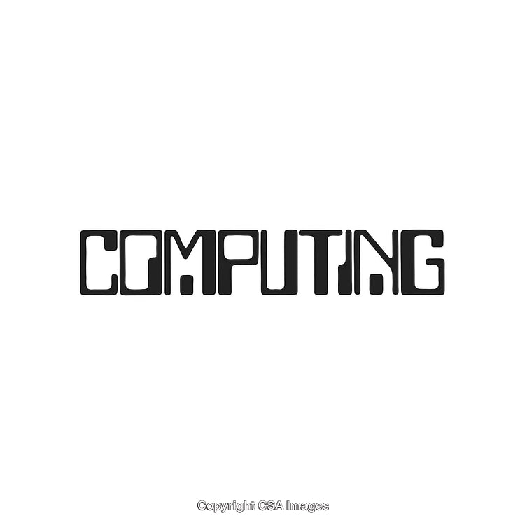 Modern Typography Featuring the Word Computing in Bold Serif Style