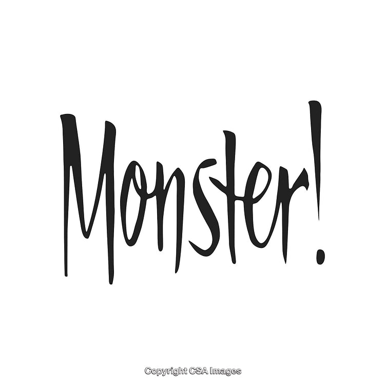 Creative Typeface Design Featuring the Word Monster with Exclamation Mark