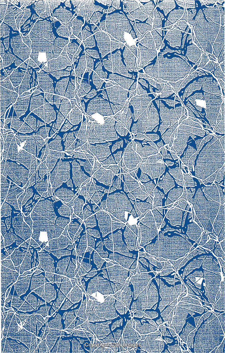 Abstract Urban Roadmap Pattern in Blue and White Texture