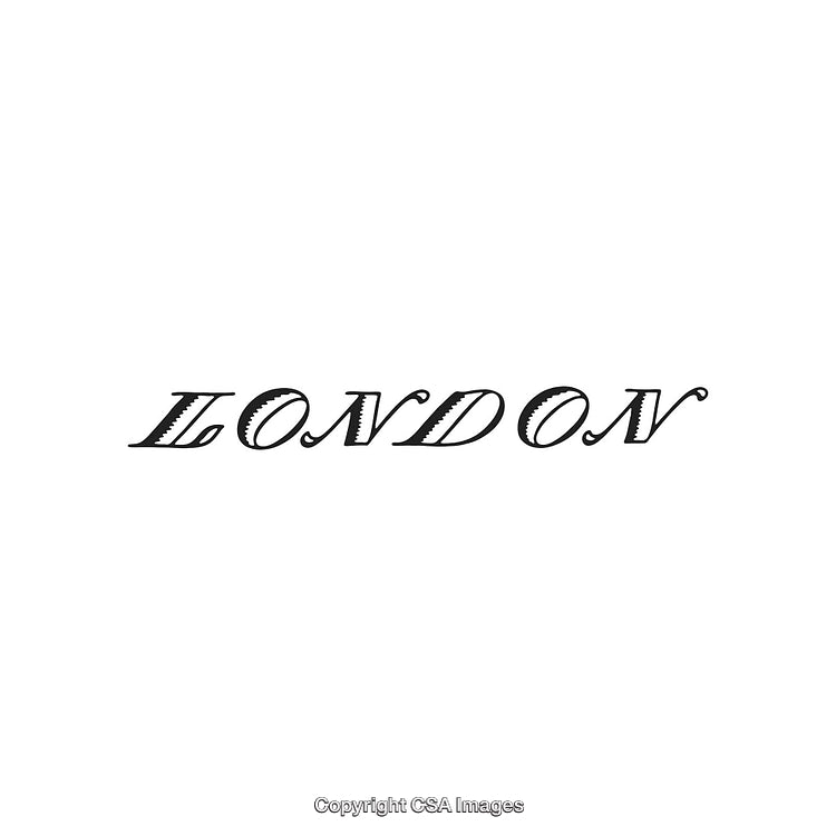 Elegant Text Typography Featuring London Name in Decorative Style