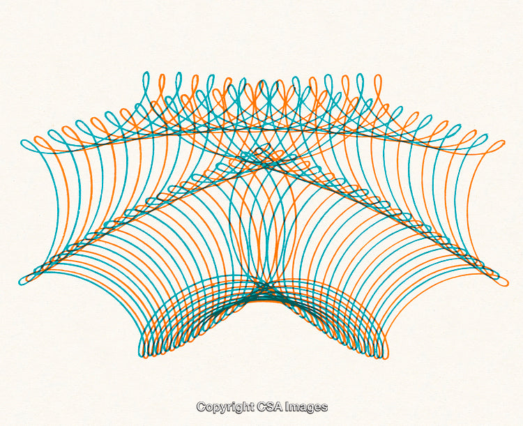 Colorful Abstract Pattern Featuring Interwoven Loops and Symmetrical Design