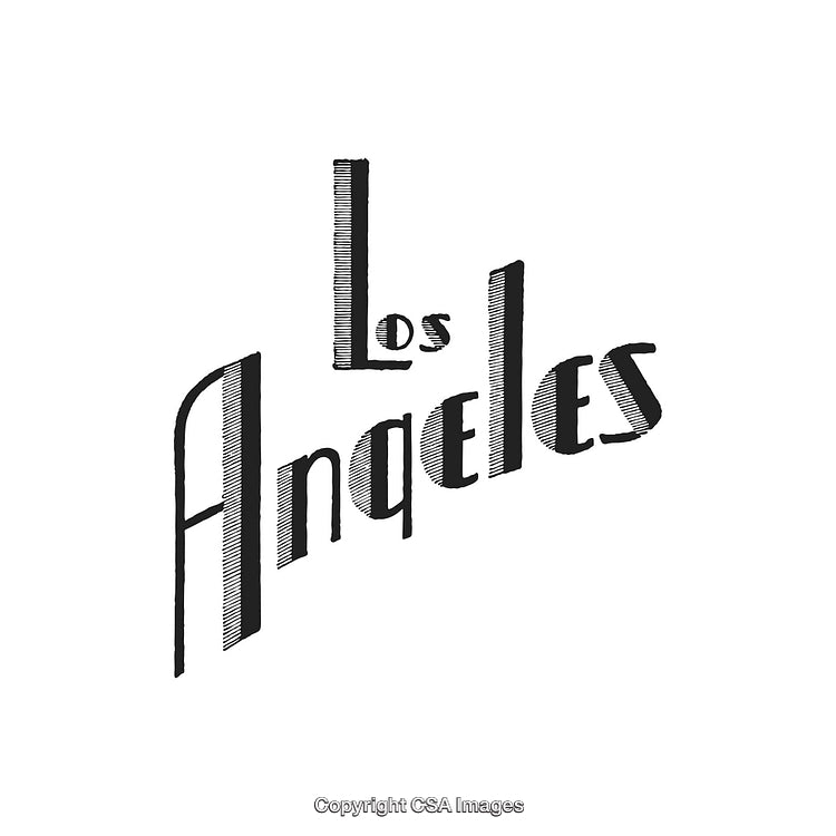 Vintage-Inspired Typography Design with Los Angeles Black and White Lettering