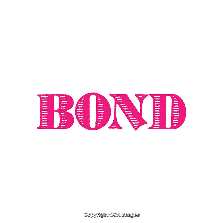 Bold Typography Poster with Pink Bond Lettering on White Background