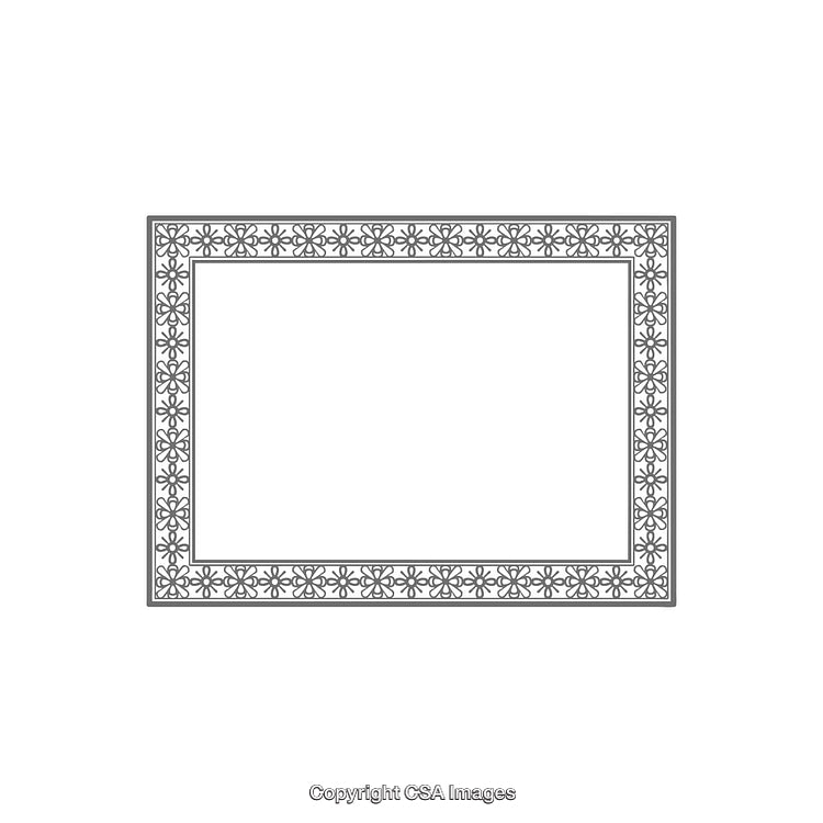 Ornamental Floral Patterned Frame with Intricate Border Design