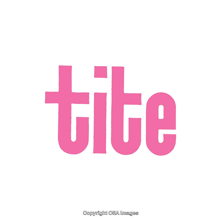 Bright Pink Bold Typeface Word Design on a White Background