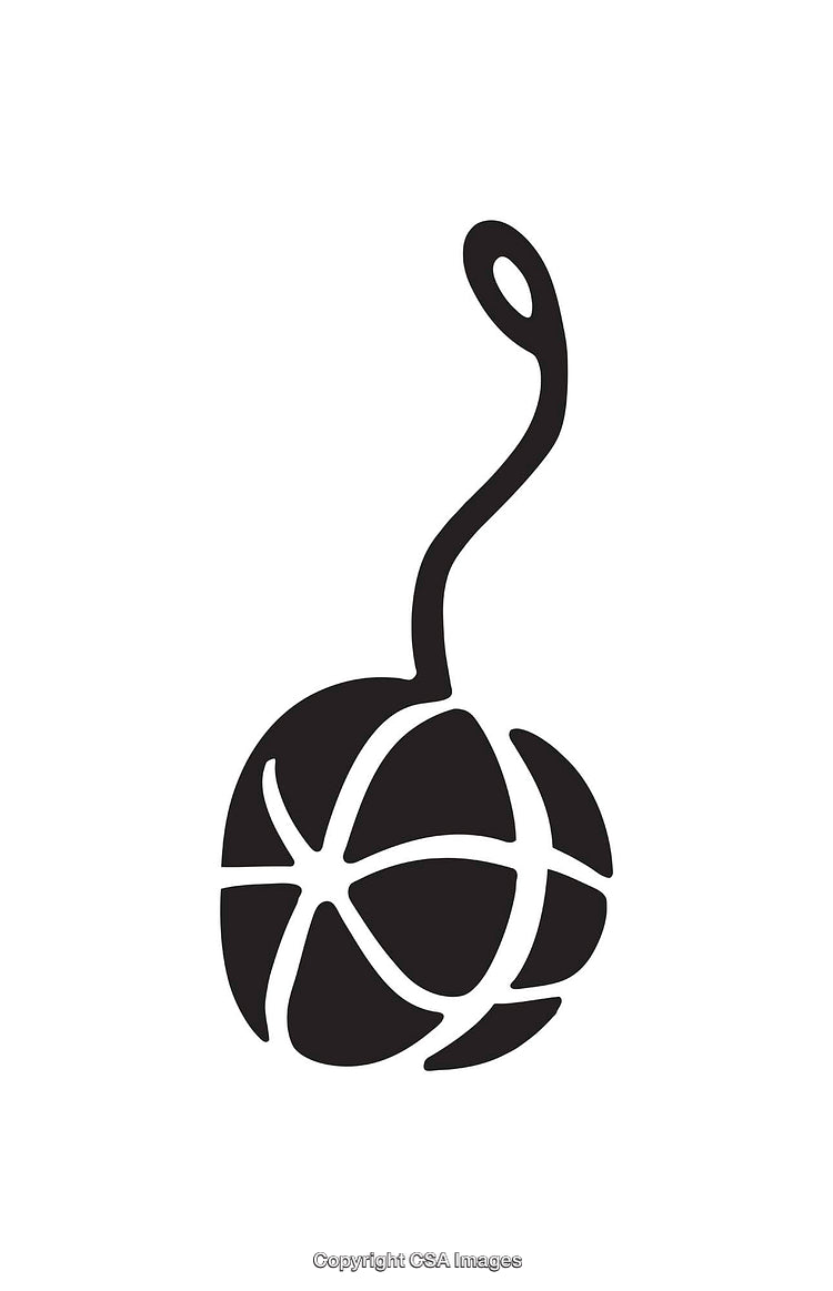 Stylized Line Art Depiction of a Knotted Thread with an Artistic Design