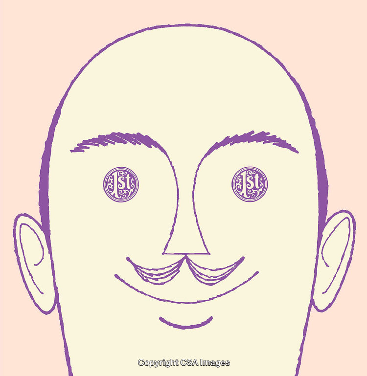 Playful Line Art of a Face with Unique Stylized Features