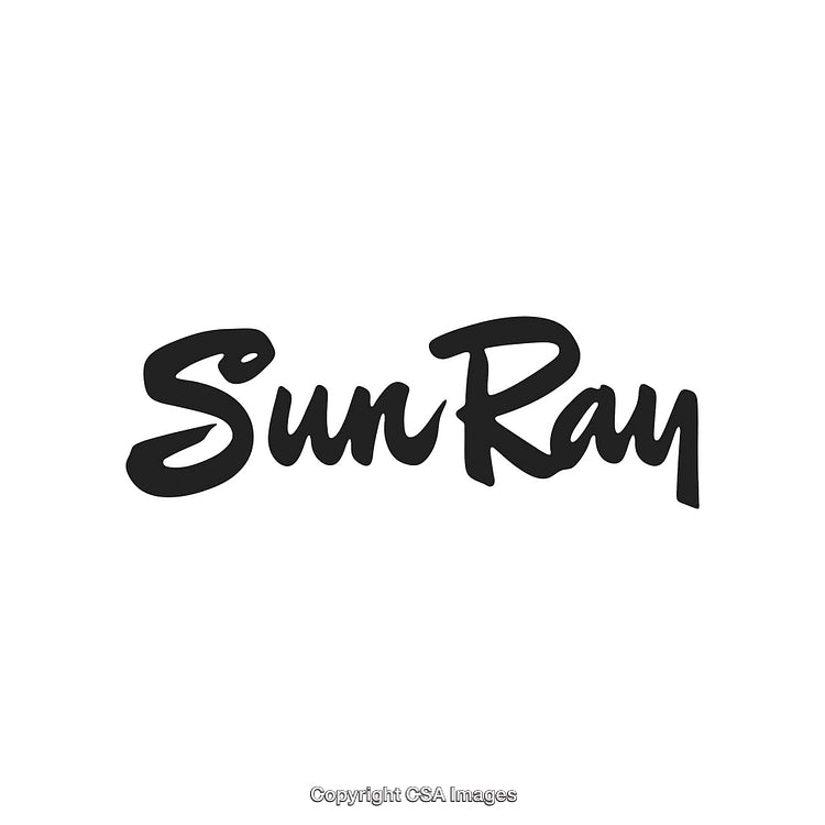 Stylized SunRay Logo in Black Handwritten Script on a White Background