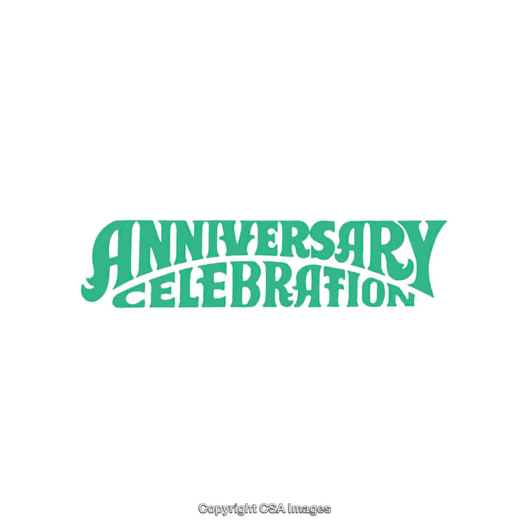 Green Typography Design for Anniversary Celebration Events and Promotions