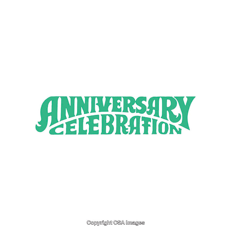 Green Typography Design for Anniversary Celebration Events and Promotions