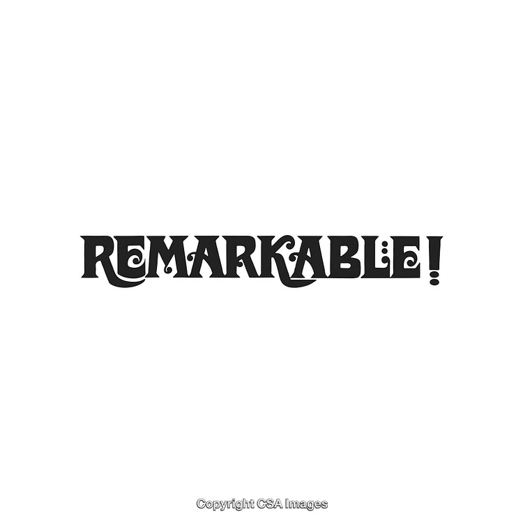 Bold Typography Word Art Showcasing the Word 'Remarkable' in Decorative Style