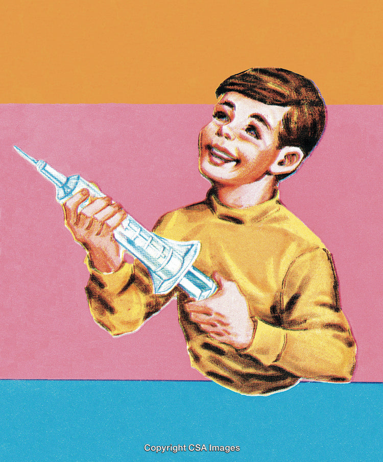 Boy Holding Syringe