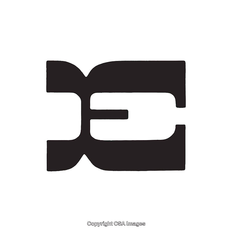Minimalist Letter E Design with a Geometric Aesthetic in Black