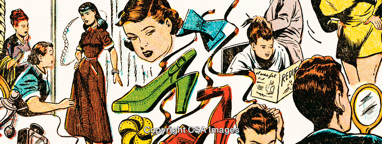 Colorful Retro Comic Book Illustrations Featuring Everyday Scenes and Accessories