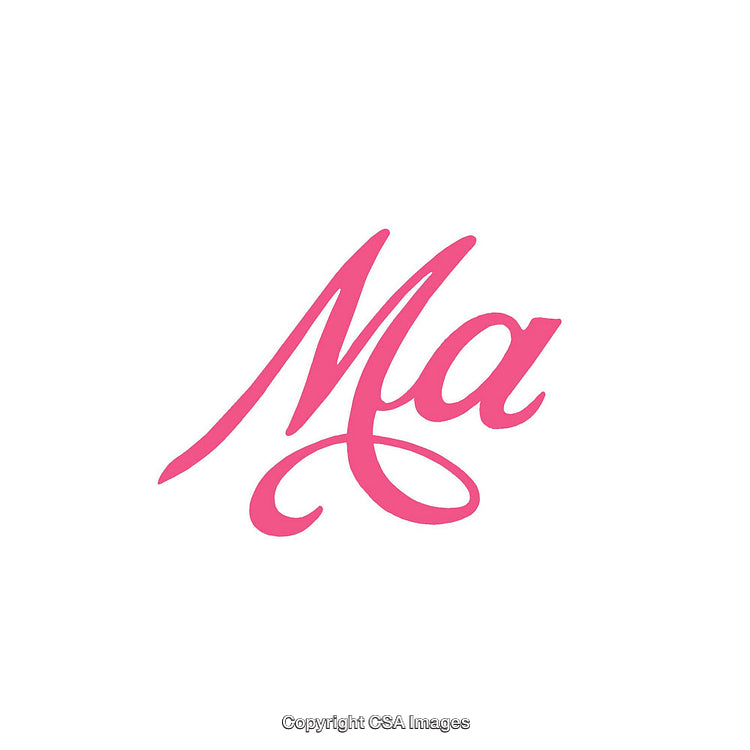 Elegant Pink Script Lettering on a White Background