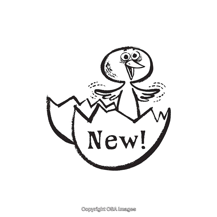 Chick Emerging From Egg With New Beginning Inscription