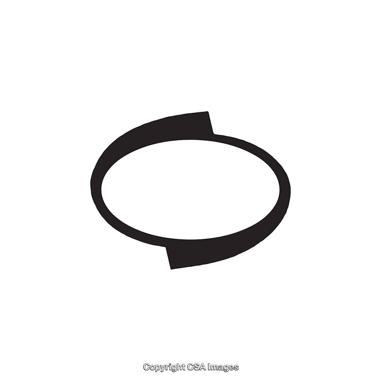 Minimalist Black Circular Design on White Background