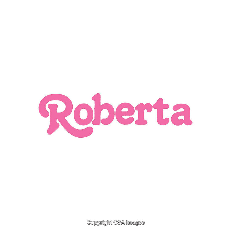 Pink Text Design Featuring the Word 'Roberta' in a Playful Font