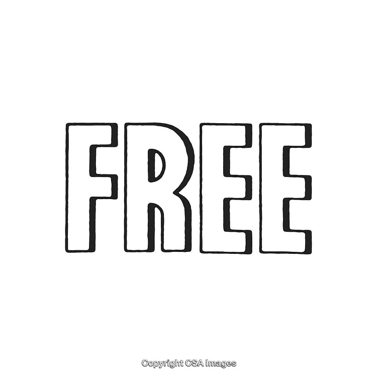 Hand-Drawn Text Illustration Featuring the Word Free in Bold Letters