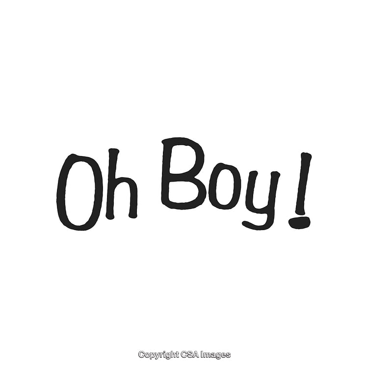 Playful Typography Design Featuring 'Oh Boy!' in Handwritten Style