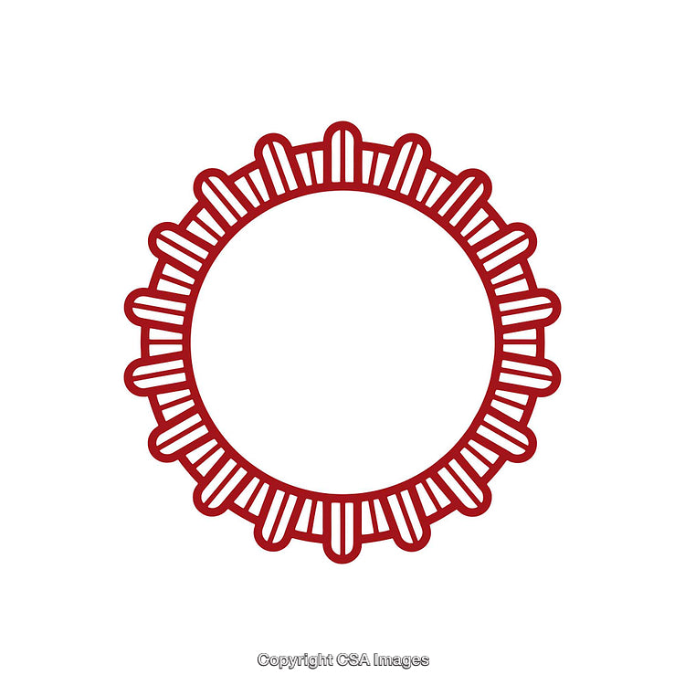 Minimalist Red Circular Pattern on a White Background for Design Uses