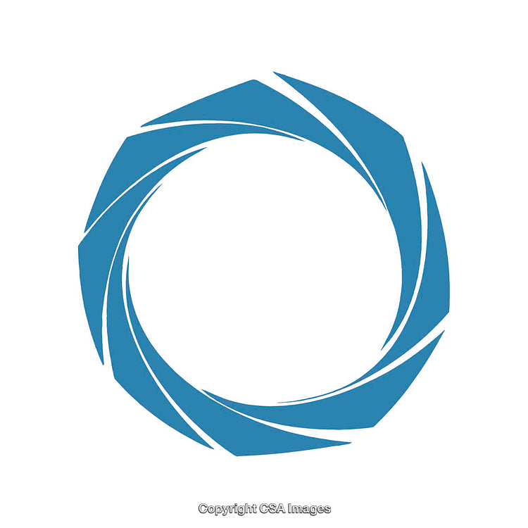 Blue Circular Abstract Design Symbolizing Motion and Continuity