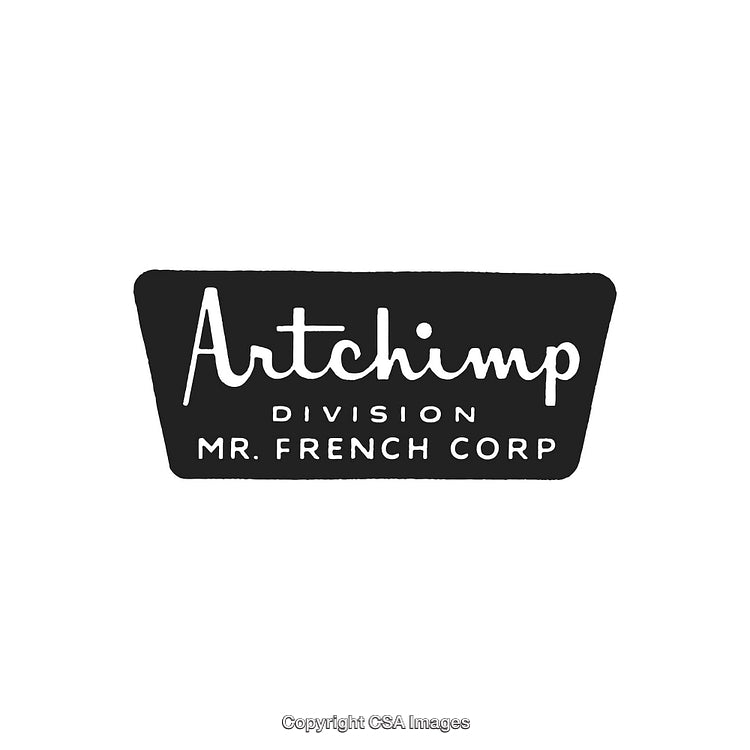Retro Style Typographic Logo Advertising Artchimp by Mr. French Corp