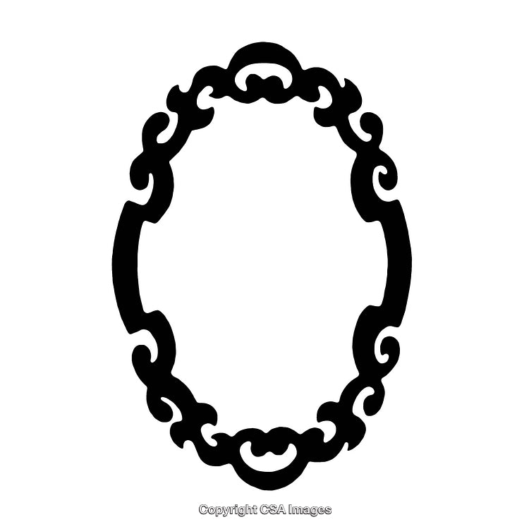 Elegant Black And White Ornamental Frame With Decorative Borders