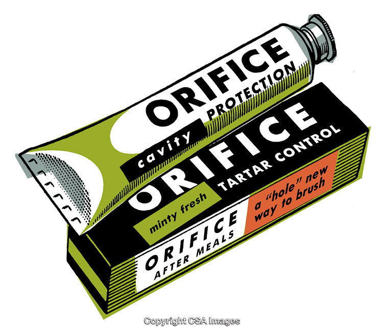 Illustration of Toothpaste Tube and Box with Humorous Branding