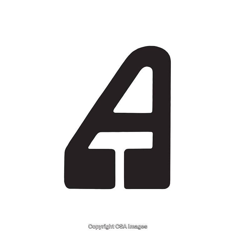 Minimalistic Black and White Stylized Letter 'A' Graphics