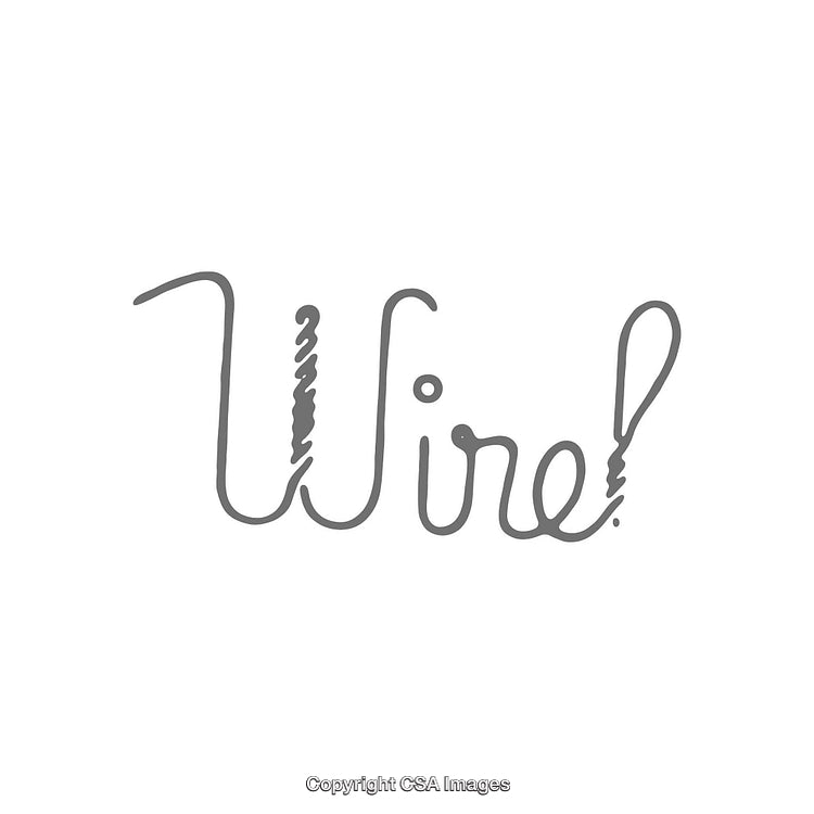 Creative Minimalist Monochrome Wire Text Artwork in Script Style