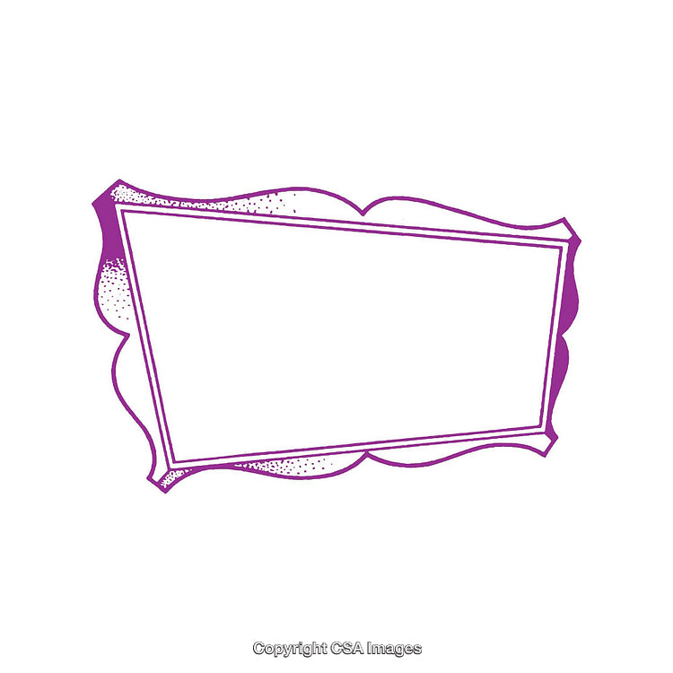 Ornate Purple Frame with Blank Center for Creative Designs