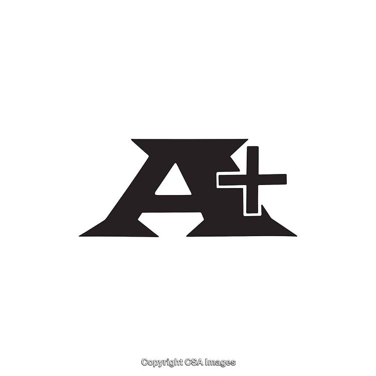 Stylized Graphic Representation of the Letter A With a Plus Sign
