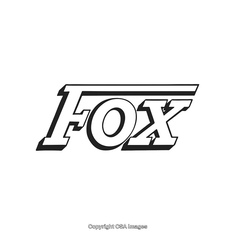 Bold Typography Logo of the Word 'FOX' in Monochrome Design