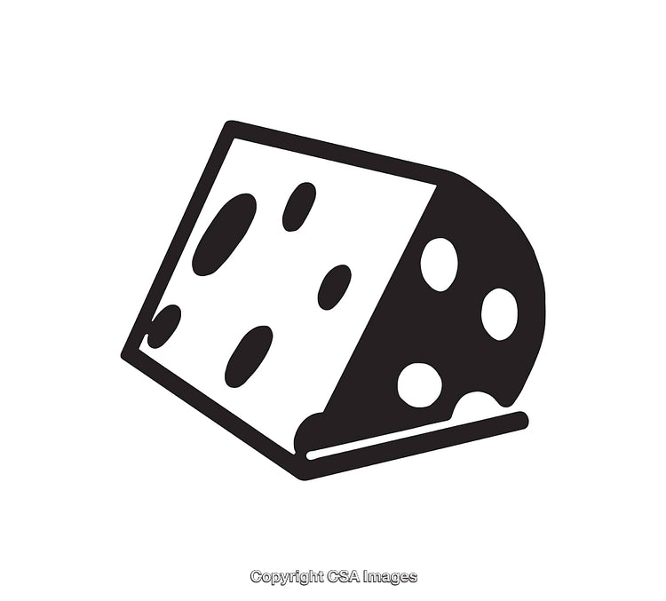 Black And White Cheese Icon With Stylized Swiss Design