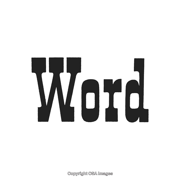 Bold Typeface Displaying the Word 'Word' With a Minimalistic Style