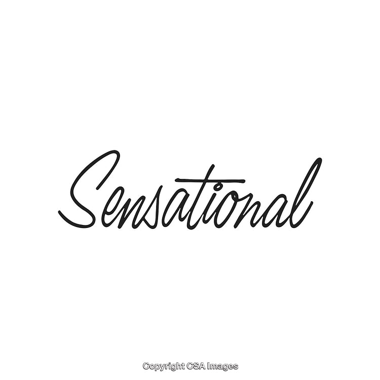 Elegant Typography Design Featuring the Word 'Sensational' in Stylish Calligraphy