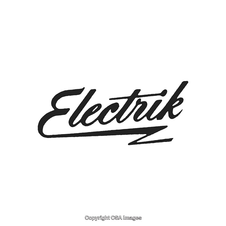 Stylized Script Logo Design Featuring the Word Electrik in Black Ink