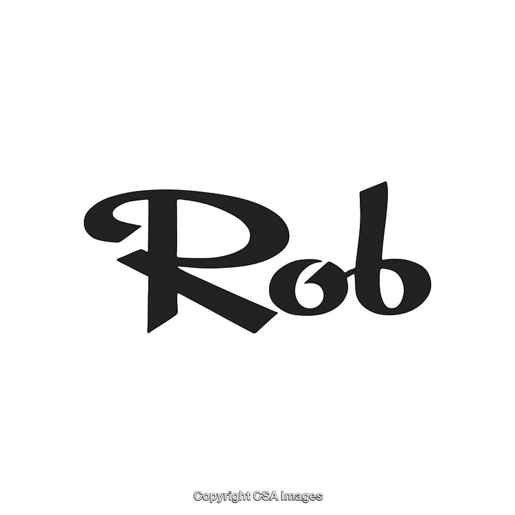 Stylized Font Design Featuring the Name Rob in Creative Typography