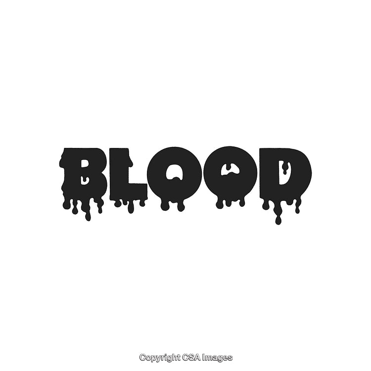 Dripping Text Artwork Depicting the Word Blood in a Bold Typeface