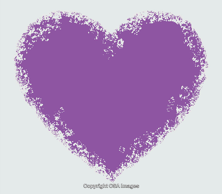 Purple Textured Heart Illustration on a Light Background