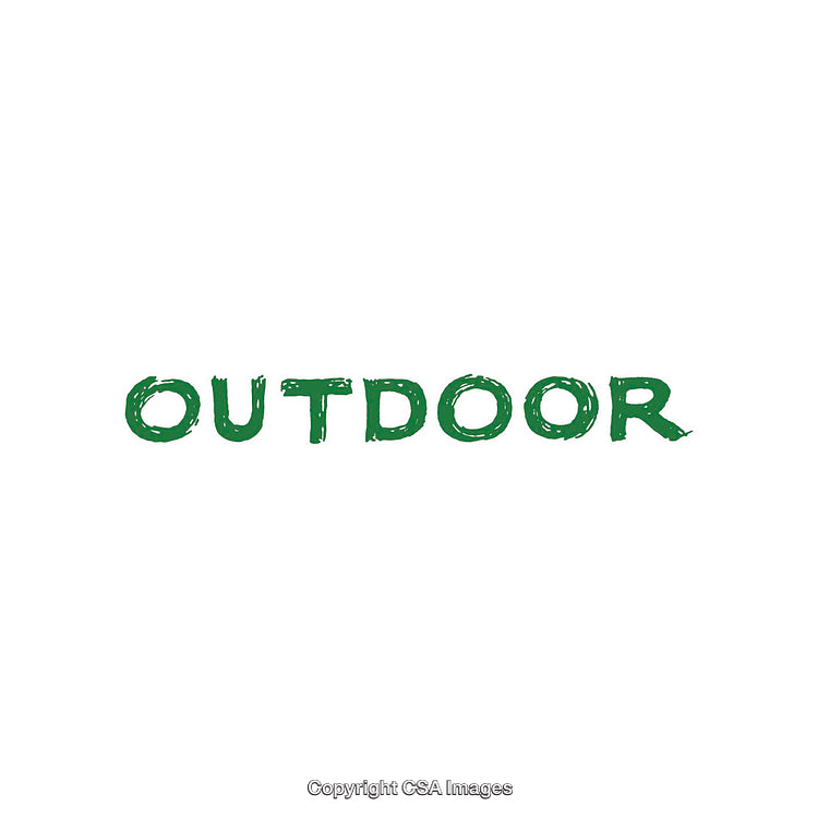 Bold Green 'OUTDOOR' Text on Clean White Background