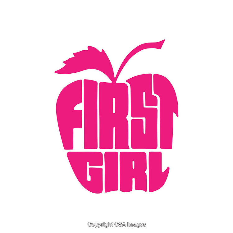 Bold Pink Modern Typography Design Depicting an Apple Shape and Unique Text