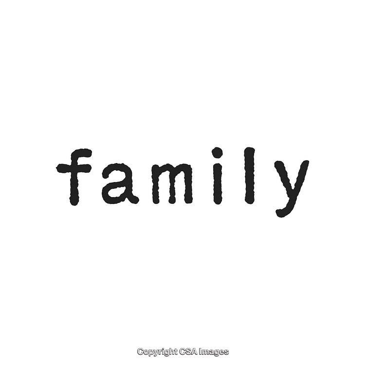 Simple Black Handwritten Text Design Displaying the Word 'Family' on White Background
