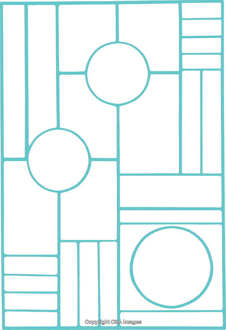 Geometric Abstract Background Pattern with Circles in Light Blue