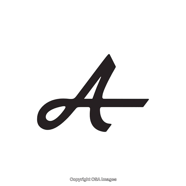 Stylized Black Letter 'A' in a Minimalist Design on White Background